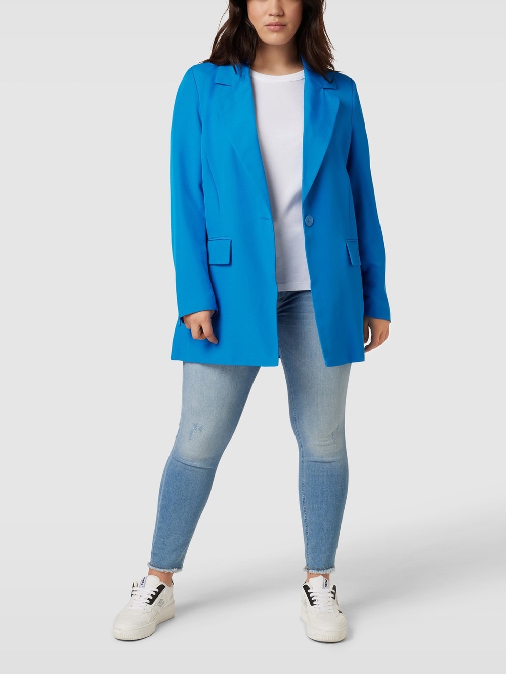 Only Carmakoma nwt size 20 Women's Single Button Bright Blue Blazer - Picture 2 of 6